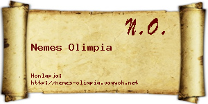 Nemes Olimpia névjegykártya